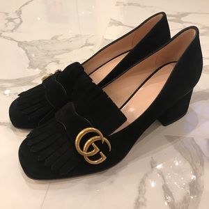 Gucci Suede Mid Heel Pump- Never Worn!